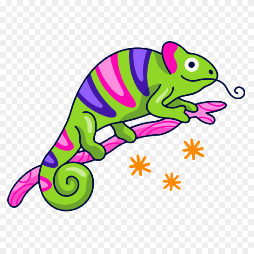 Chameleon Stickers Free Animals Stickers - Chameleon