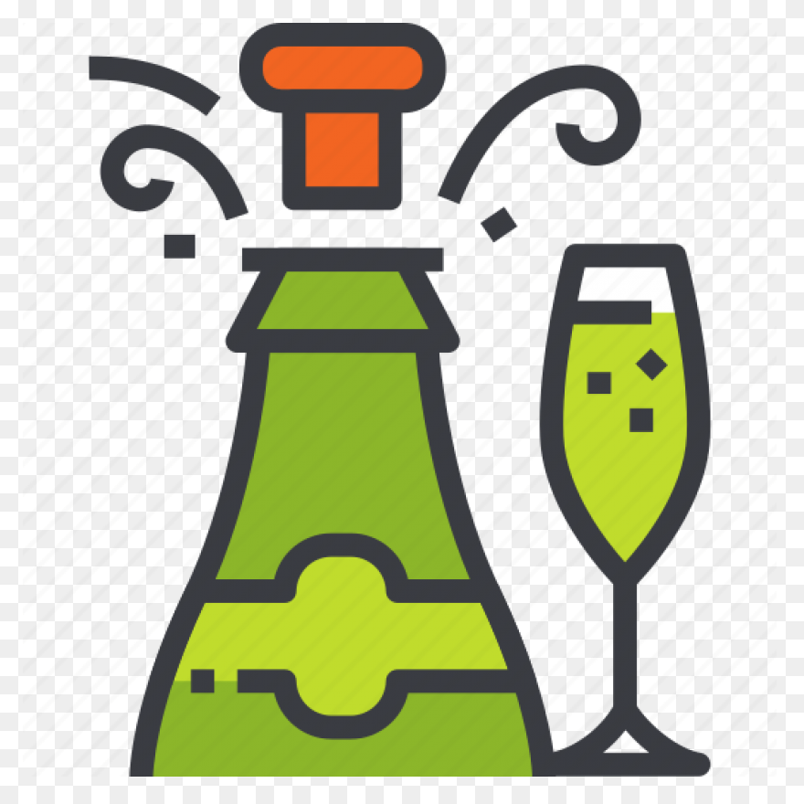 Alcohol Bottle Champagne Glass Popping - Champagne Popping