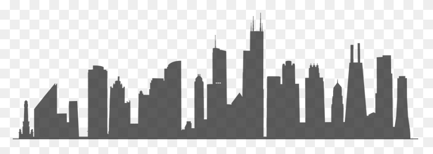 Chicago Skyline Silhouette Stencil 