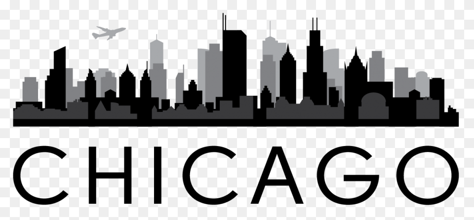 Chicago Skyline Silhouette Stencil 