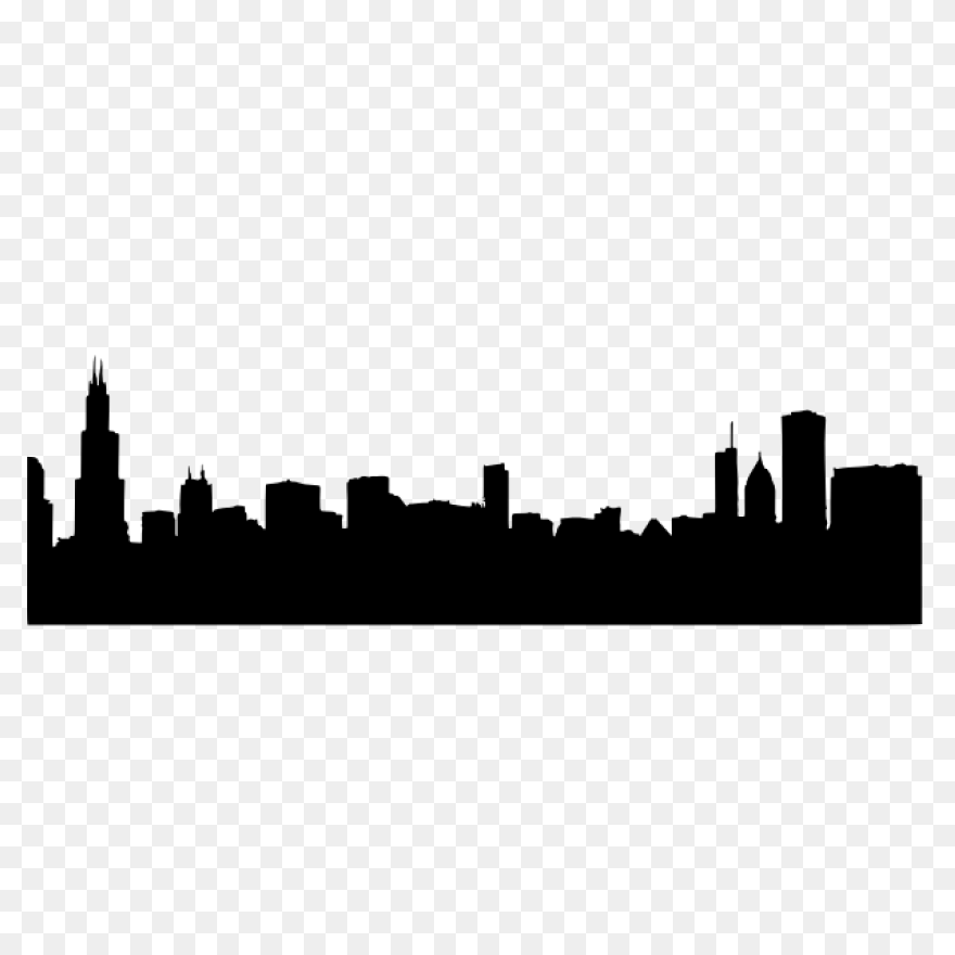 Chicago Skyline Silhouette Stencil 