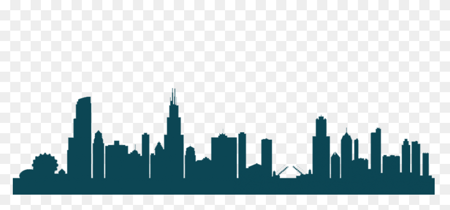 Chicago Skyline Silhouette Stencil 