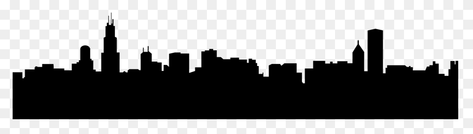Chicago Skyline Silhouette Stencil 