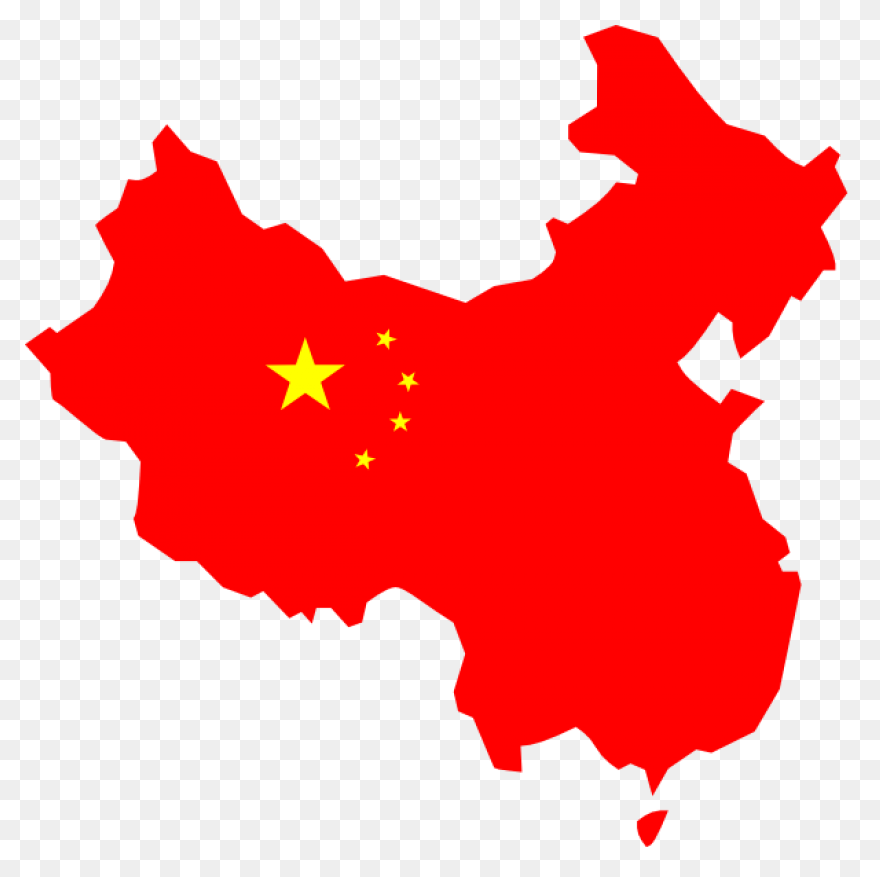 Usa Map With Chinese Flag Over It V