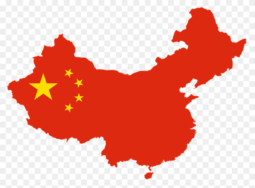 Usa Map With Chinese Flag Over It V