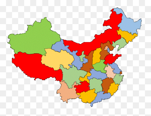 Usa Map With Chinese Flag Over It V