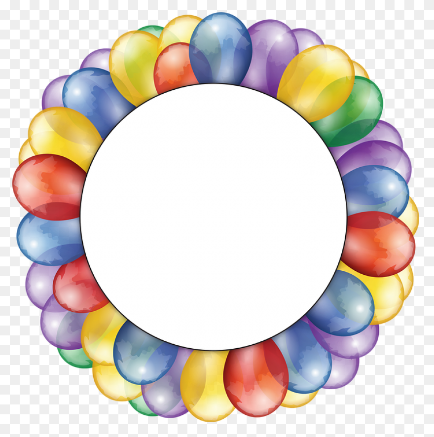 Balloons Circle Frame Copy - Free V