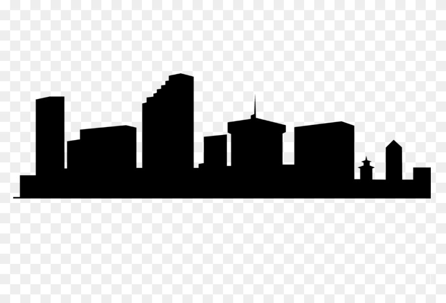 New York City Skyline Silhouette - Cityscape