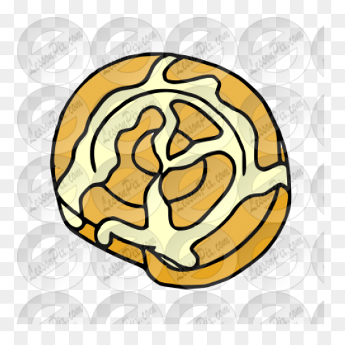 Cinnamon Roll Clipart Black And Whi