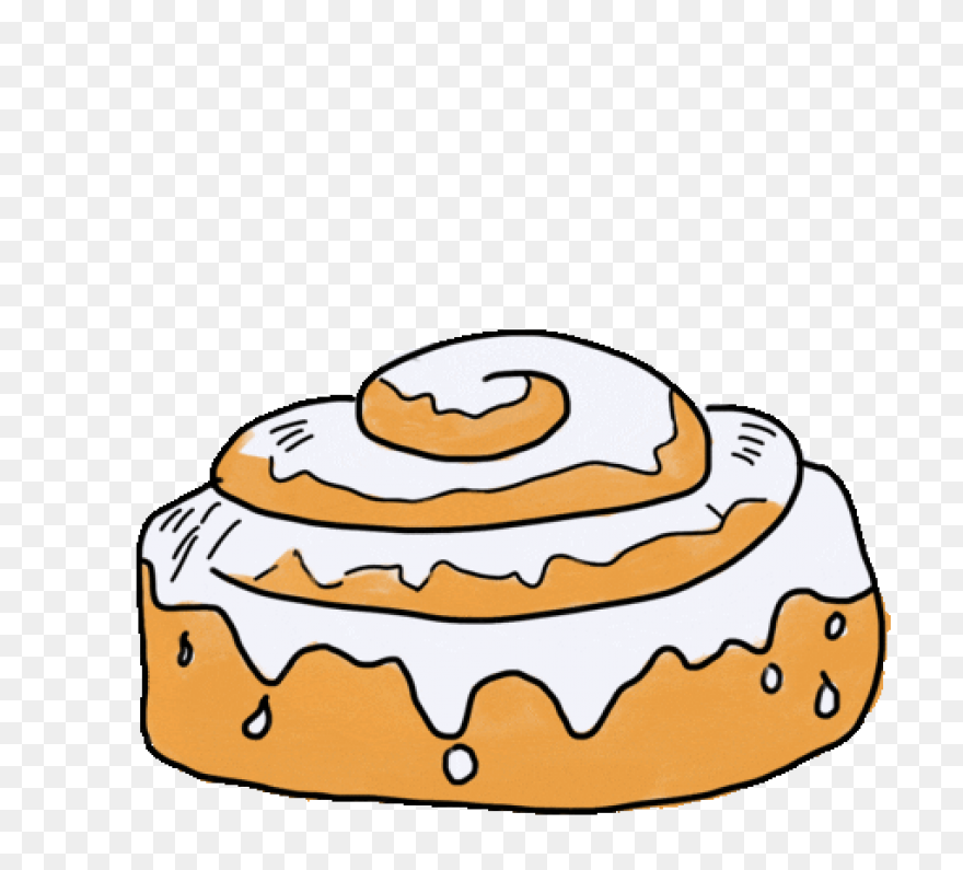 Cinnamon Roll Clipart Black And Whi