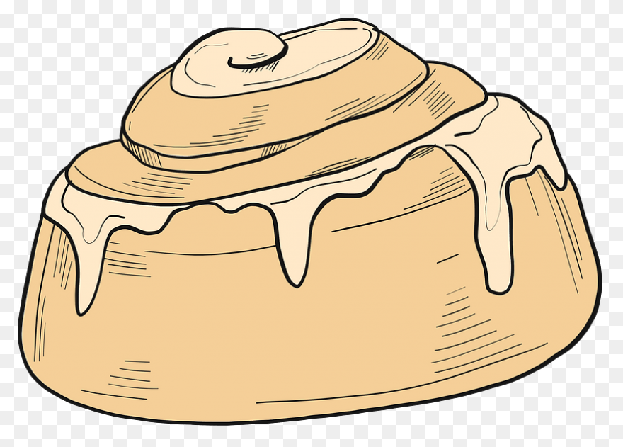 Cinnamon Roll Clipart Black And Whi