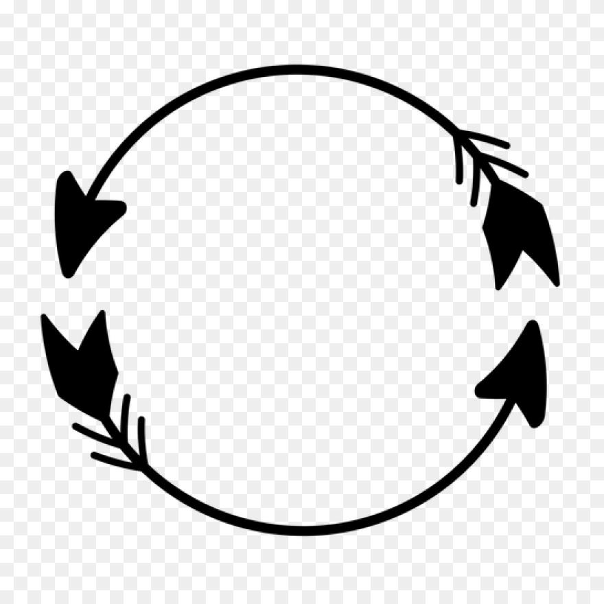 Circle Arrows Geometric Circle Design - Circle Design