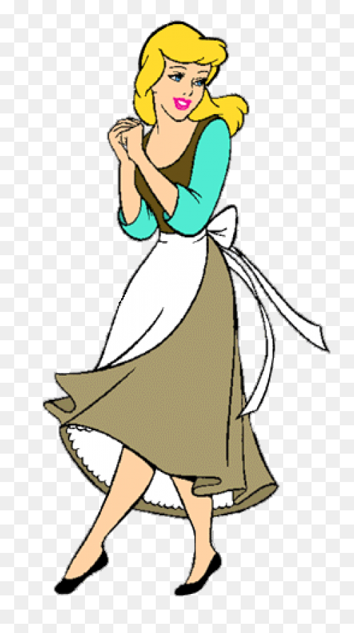 Clip Art Of Cinderella Holding A Cu