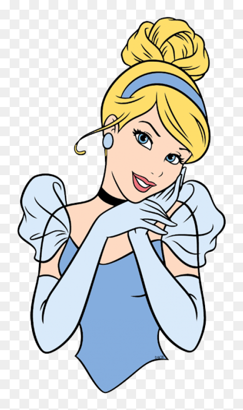 Clip Art Of Cinderella Holding A Cu