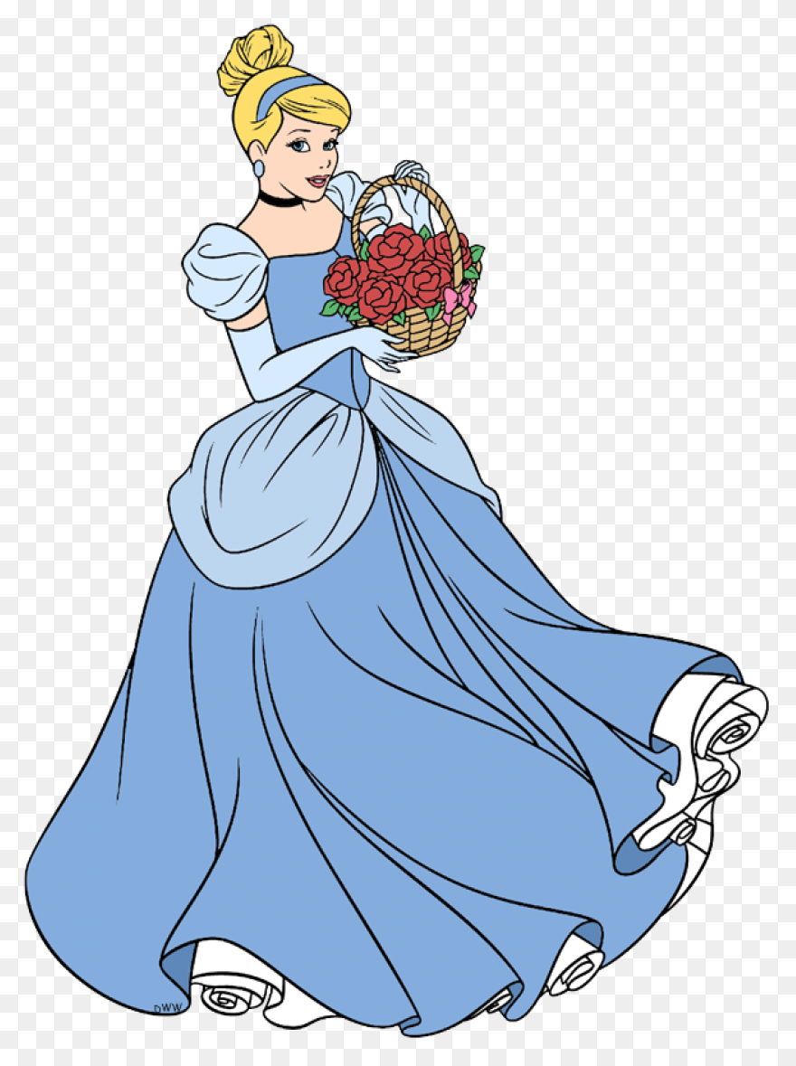 Clip Art Of Cinderella Holding A Cu