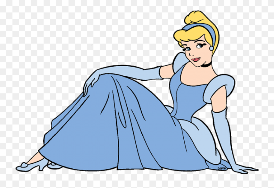 Clip Art Of Cinderella Holding A Cu