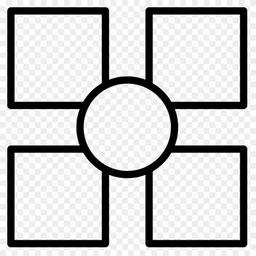 Circle Pattern Shape Squares Icon - Circle Pattern