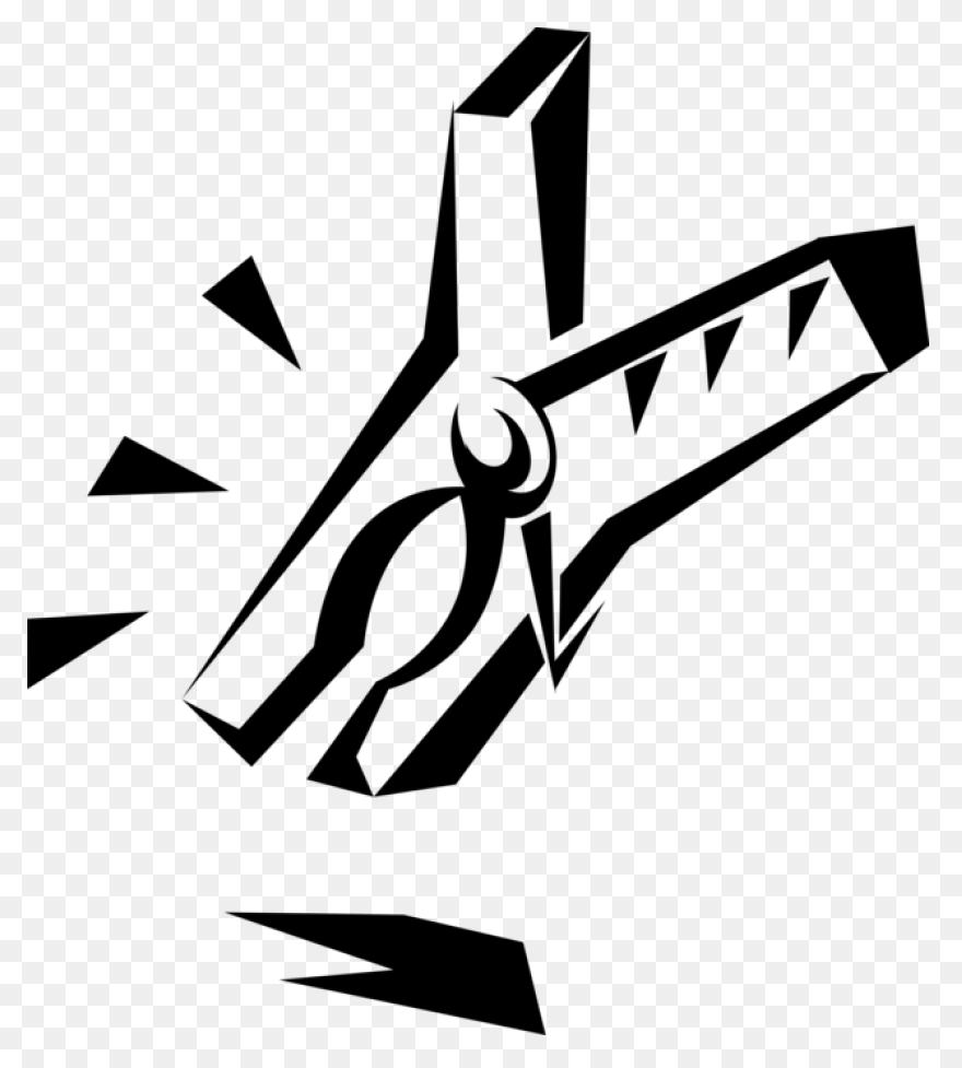 Vector Illustration Of Clothespin Or - Clothespin