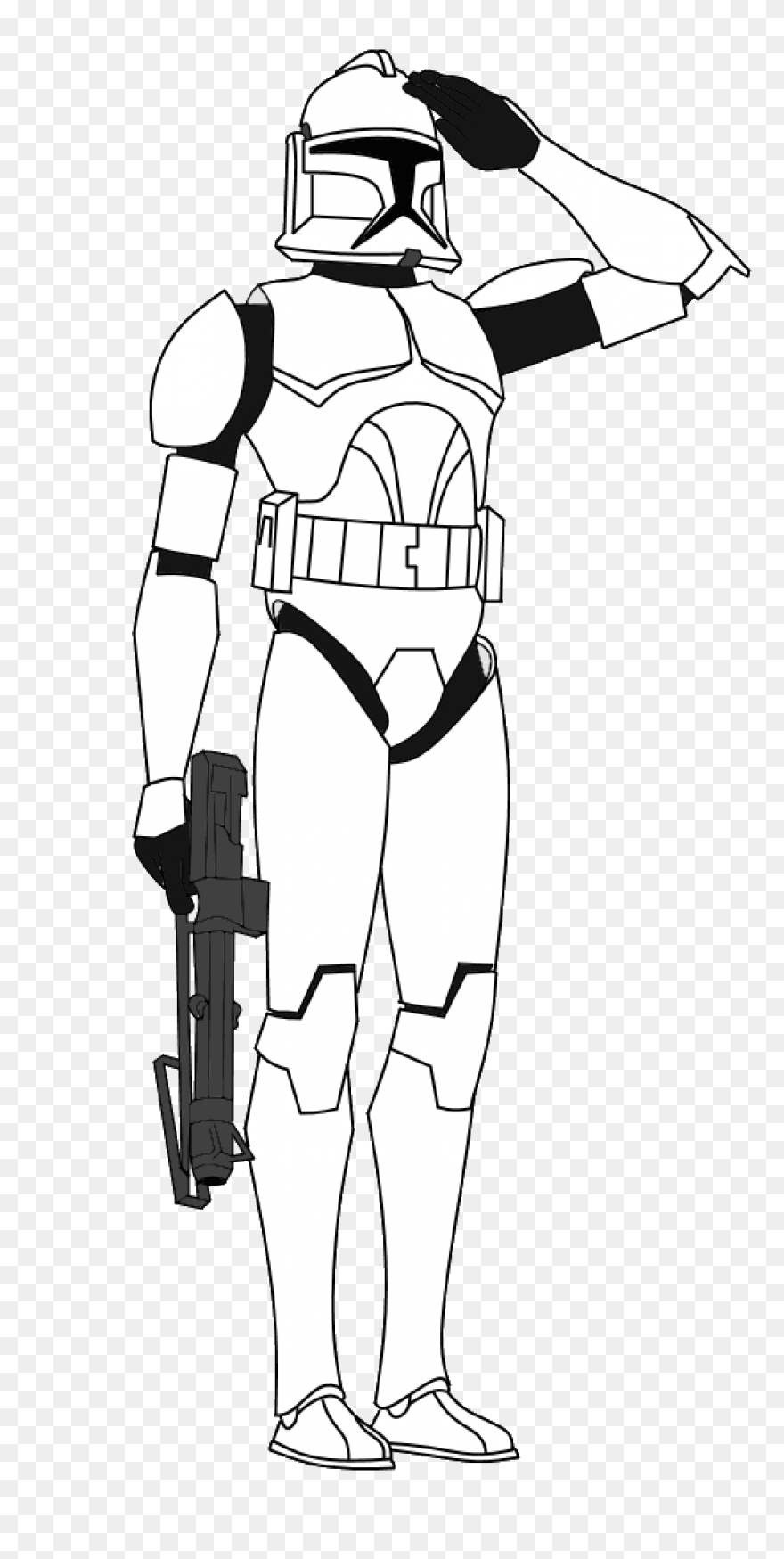 Clone Trooper Saluting By Fbombheart - Clone Trooper