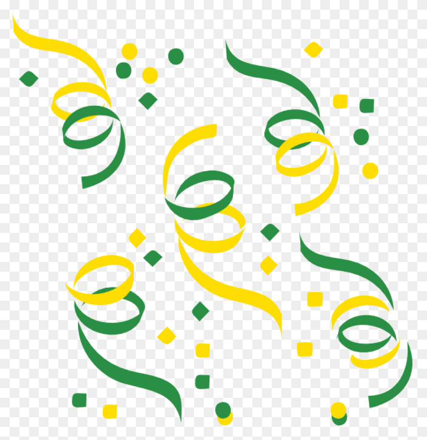 Streamers And Confetti Clipart - Cl