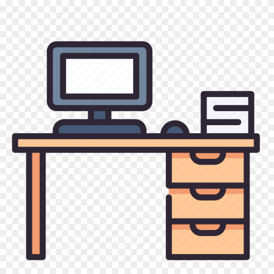 Computer Desk Royalty Free Vector C