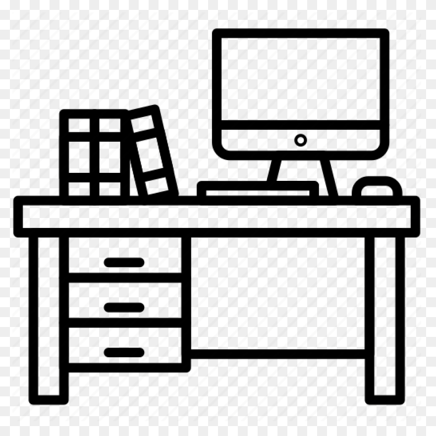 Computer Desk Royalty Free Vector C
