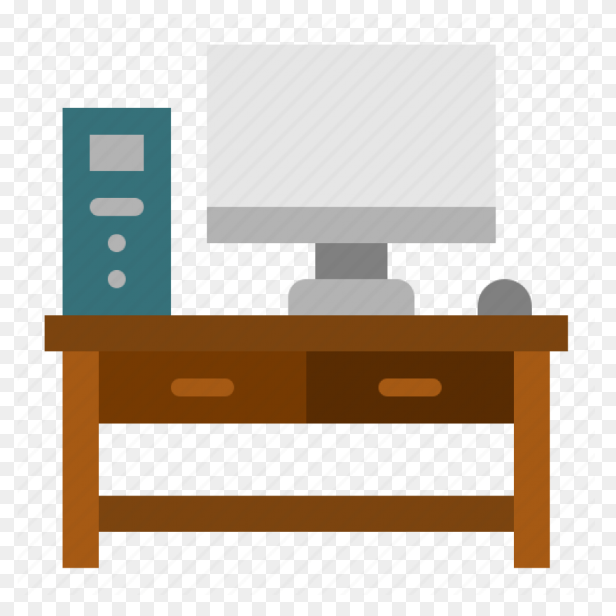 Computer Desk Royalty Free Vector C