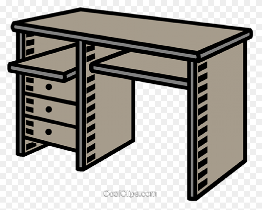 Computer Desk Royalty Free Vector - Computer Desk