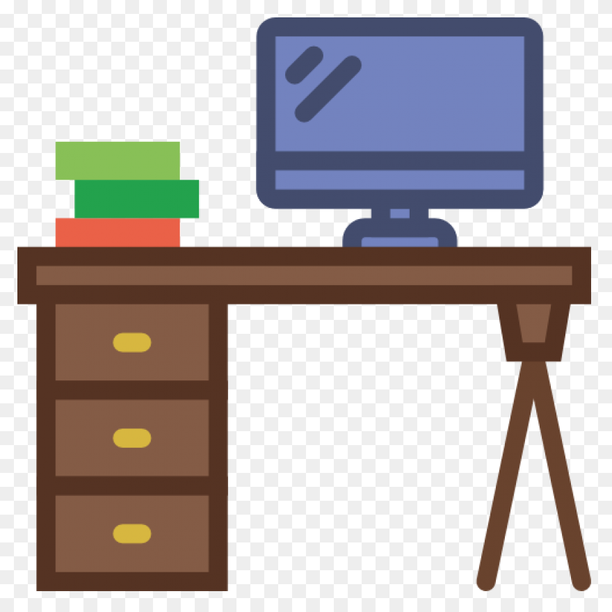 Computer Desk Royalty Free Vector C