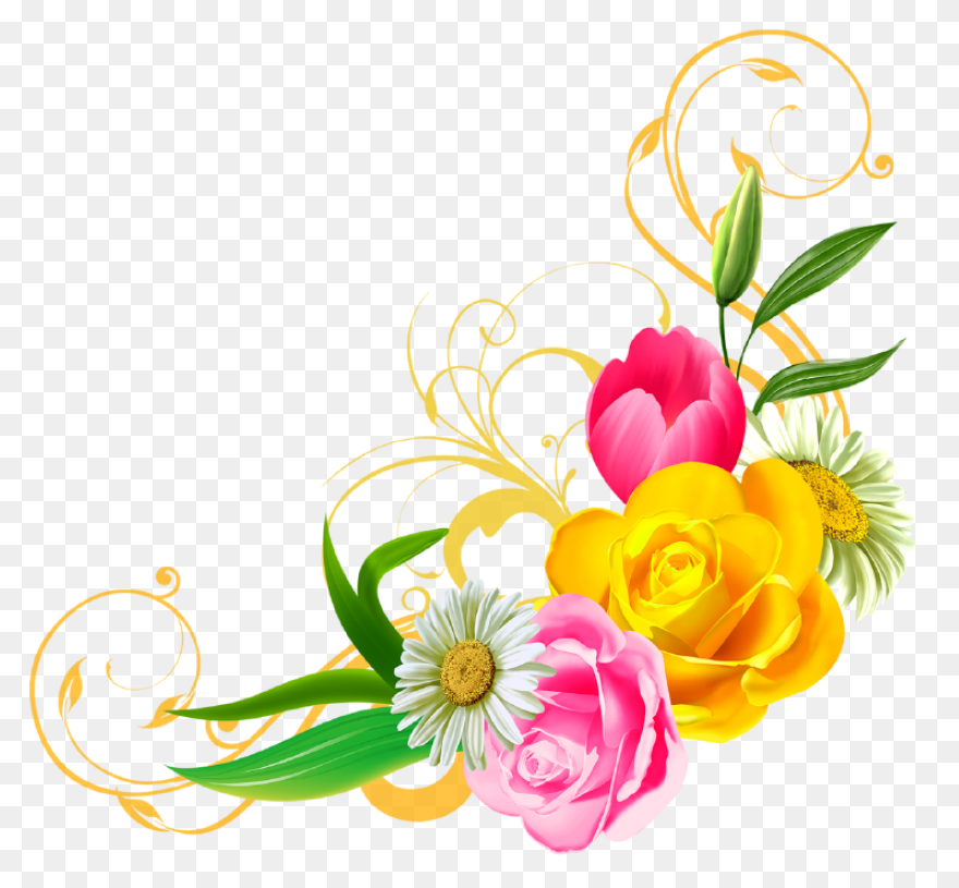 Free Colorful Flowers Png, Download