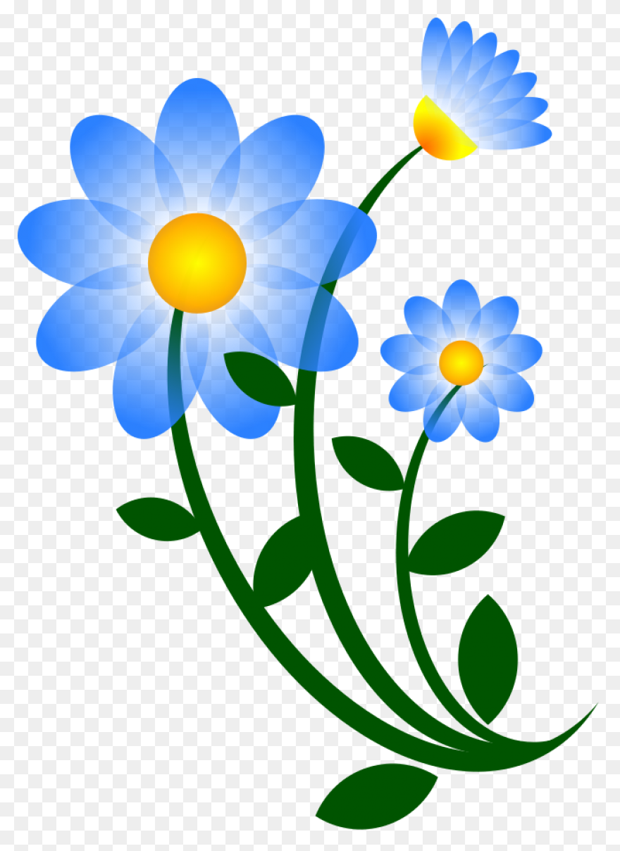 Free Colorful Flowers Png Download - Colorful Floral Design