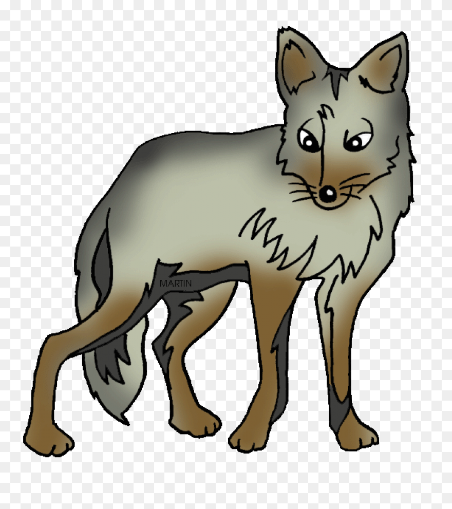 Animals Clipart By Phillip Martin - Coyote