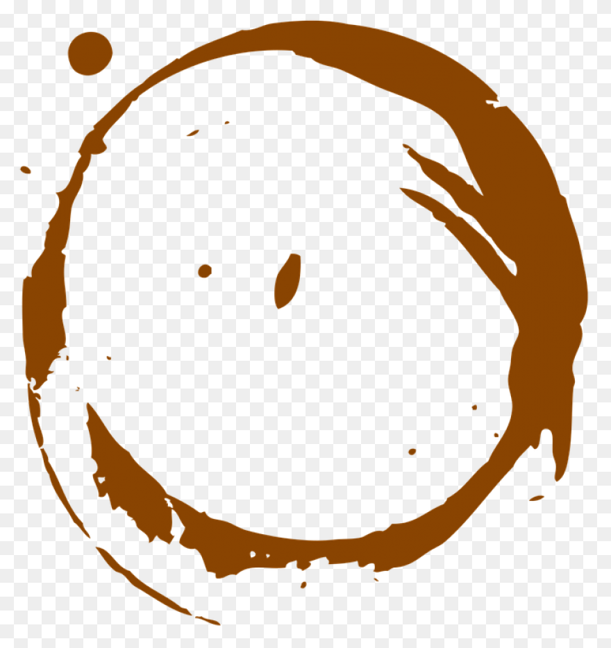 6 Coffee Stain Rings (Png Transpare