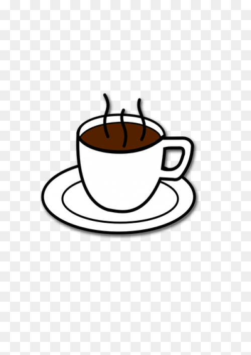 Vector Coffee Cup Brown Stripes, Br
