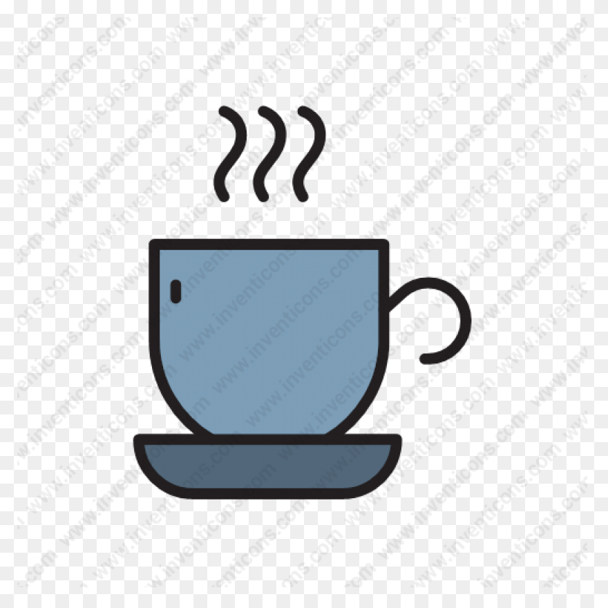 Vector Coffee Cup Brown Stripes, Br