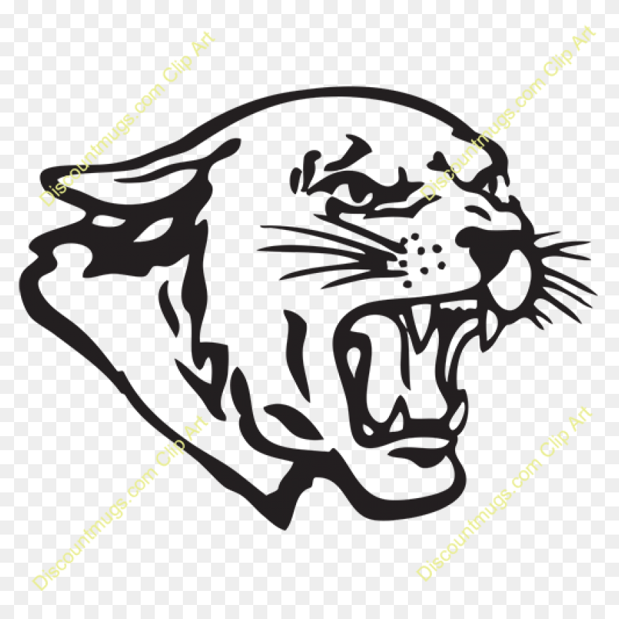 Gold Cougar Head - Cougar Head Clip
