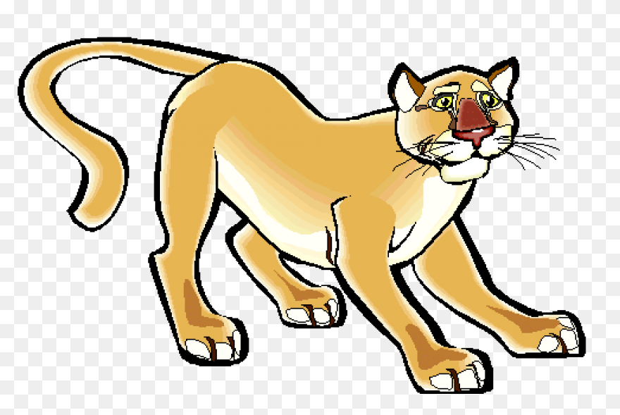 Gold Cougar Head - Cougar Head Clip