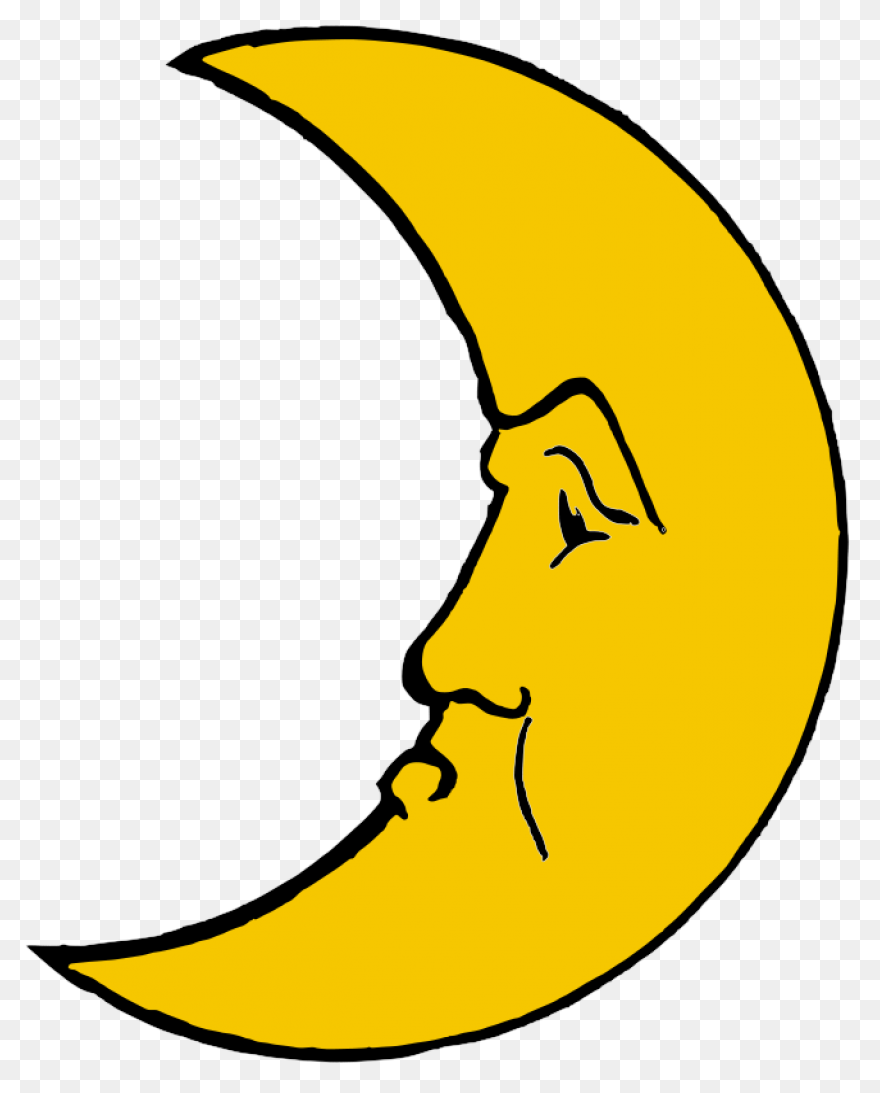 Crescent Lunar Phase Moon Clip Art 