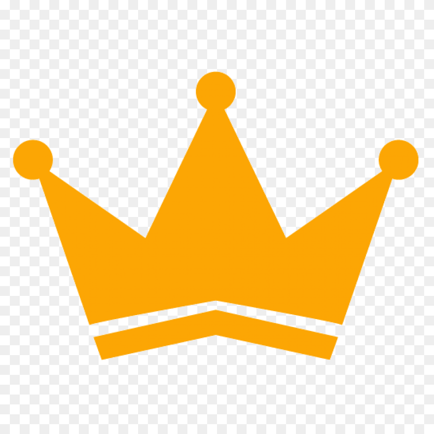 Orange Crown 3 Icon Free - Crown Icon