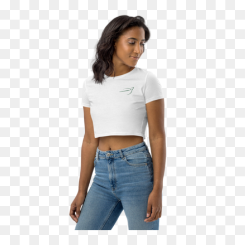 Ribbed Texture Lace Up Crop Top - A