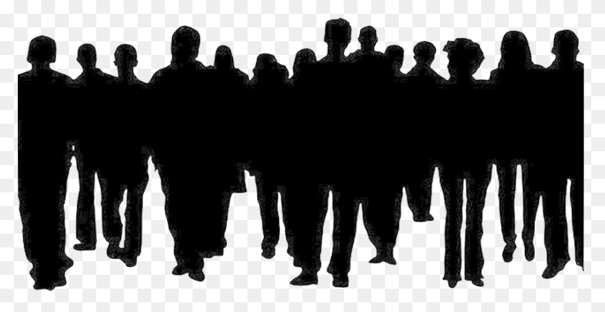 Crowd Clipart Silhouette, Crowd . C