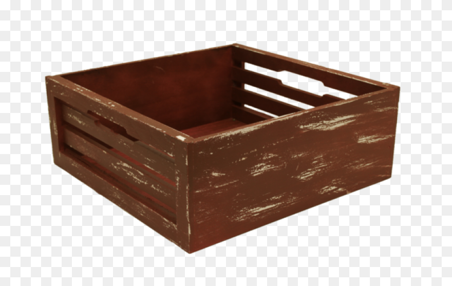 Antique Red Slat Crate