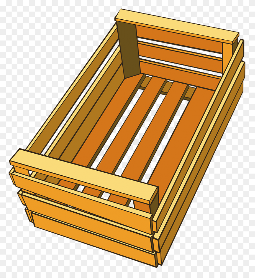Antique Red Slat Crate