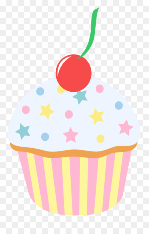 Vanilla Sprinkled Cupcake With Cherry - Cupcake