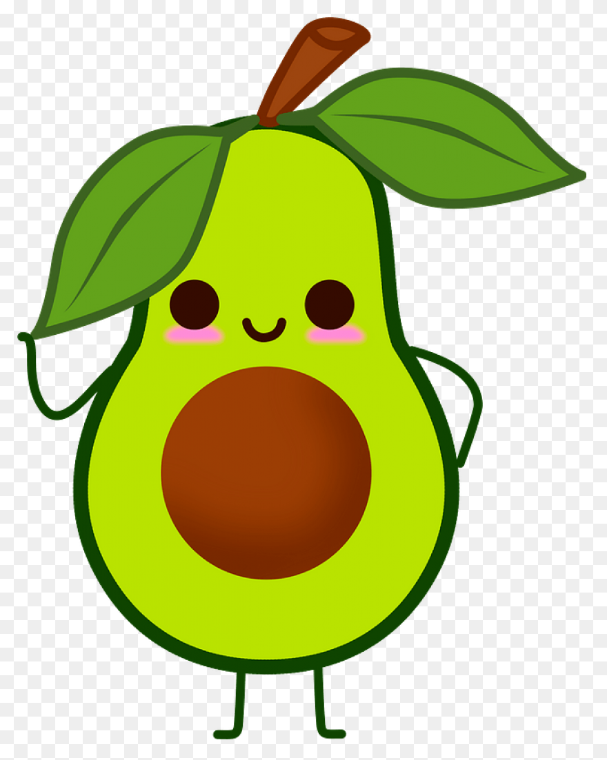 Cute Avocado Clipart. Free Download - Cute