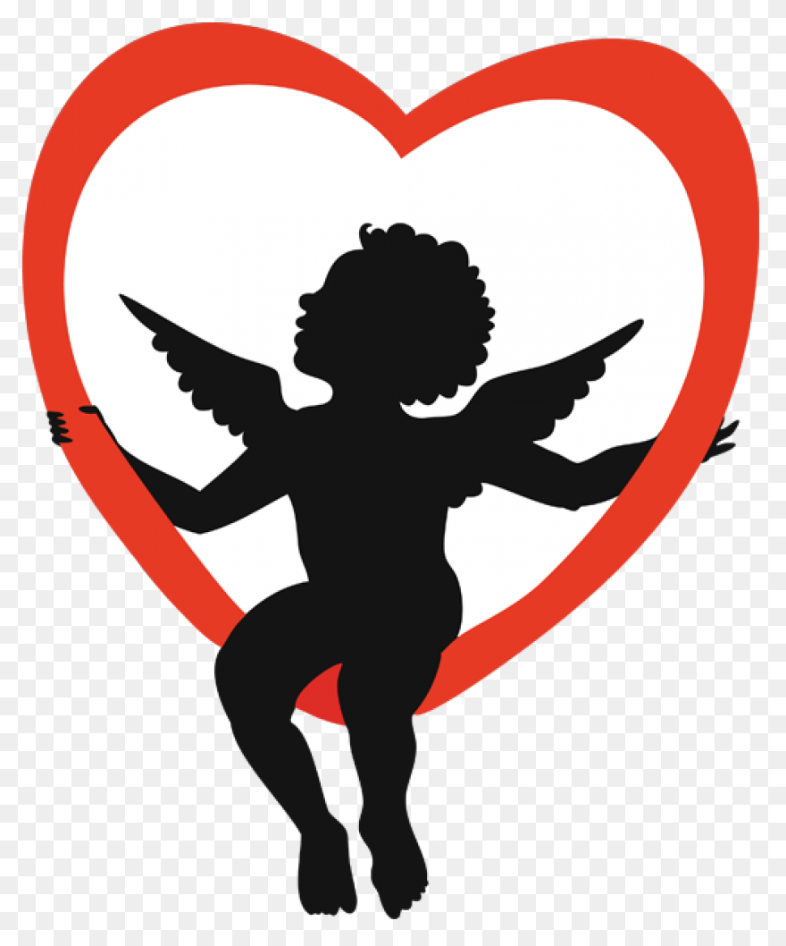 Cupid Clip Art - Cupid Silhouette P