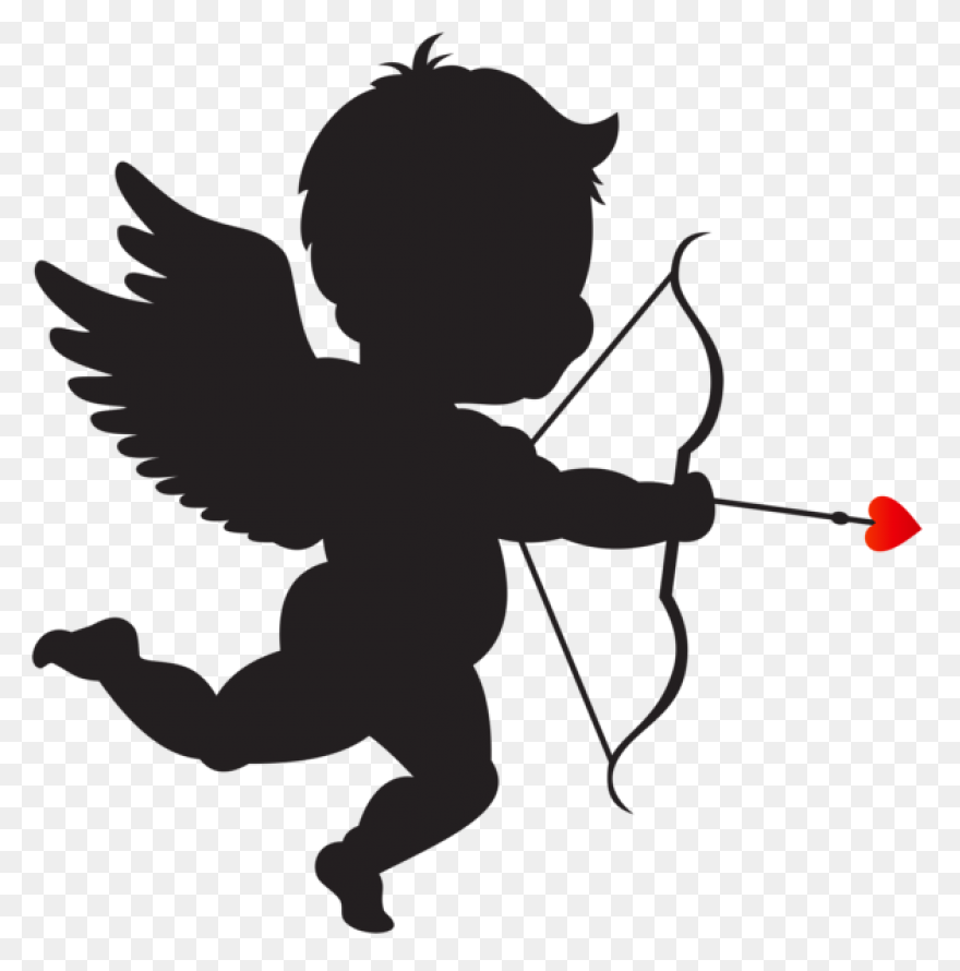 Cupid Clipart Cupid Silhouette Png - Cupid