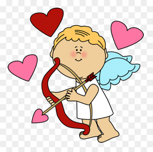 Cupid Clip Art - Cupid Silhouette P