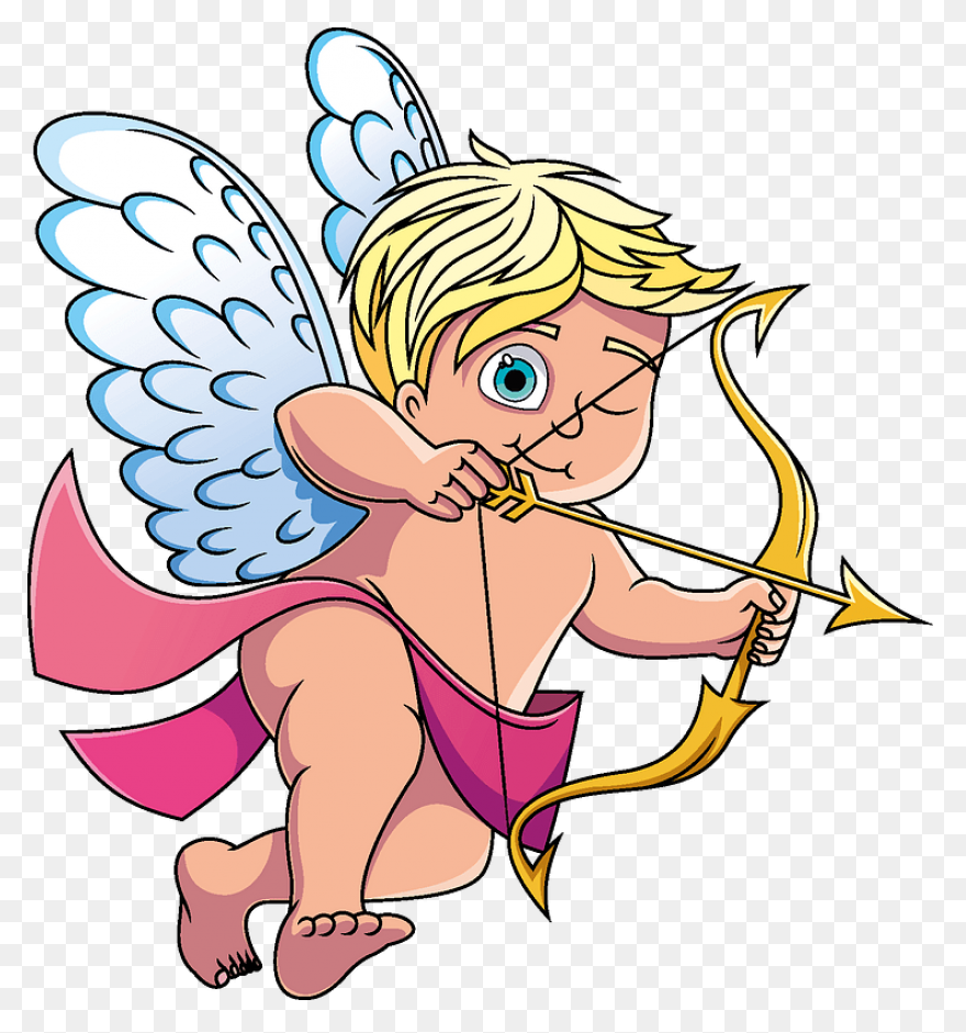 Cupid Clip Art - Cupid Silhouette P
