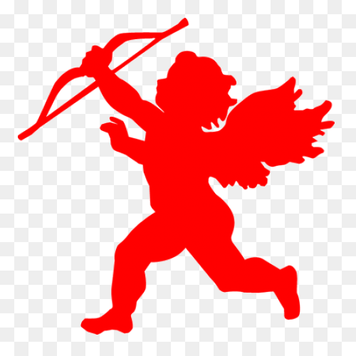 Cupid Clip Art - Cupid Silhouette P